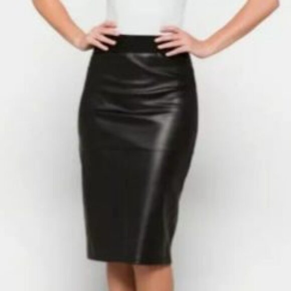 Michael Kors Faux Leather Skirt beautiful fit midi - Picture 3 of 3